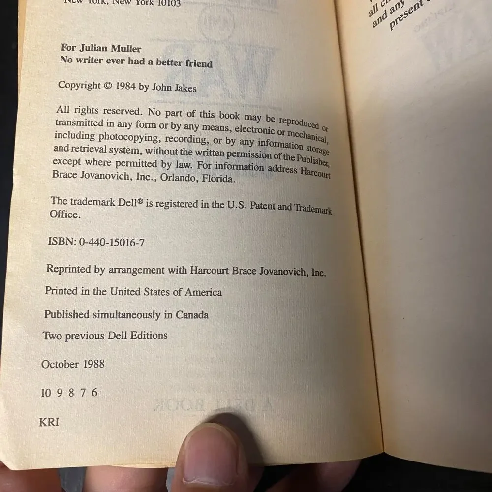 Love and War by John Jakes (1985, Mass Market)